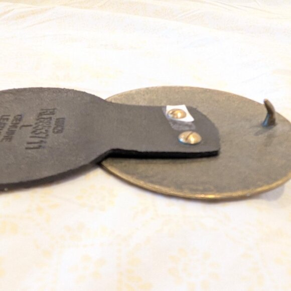 Women's Vintage Leather Boho Disc Belt (Brass, Copper, Bronze) - Picture 5 of 10